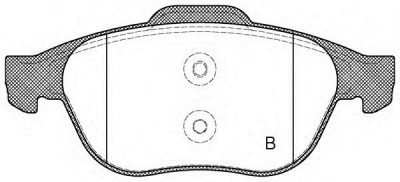 OPEN PARTS bpa084320 -  Комплект тормозных колодок, дисковый тормоз